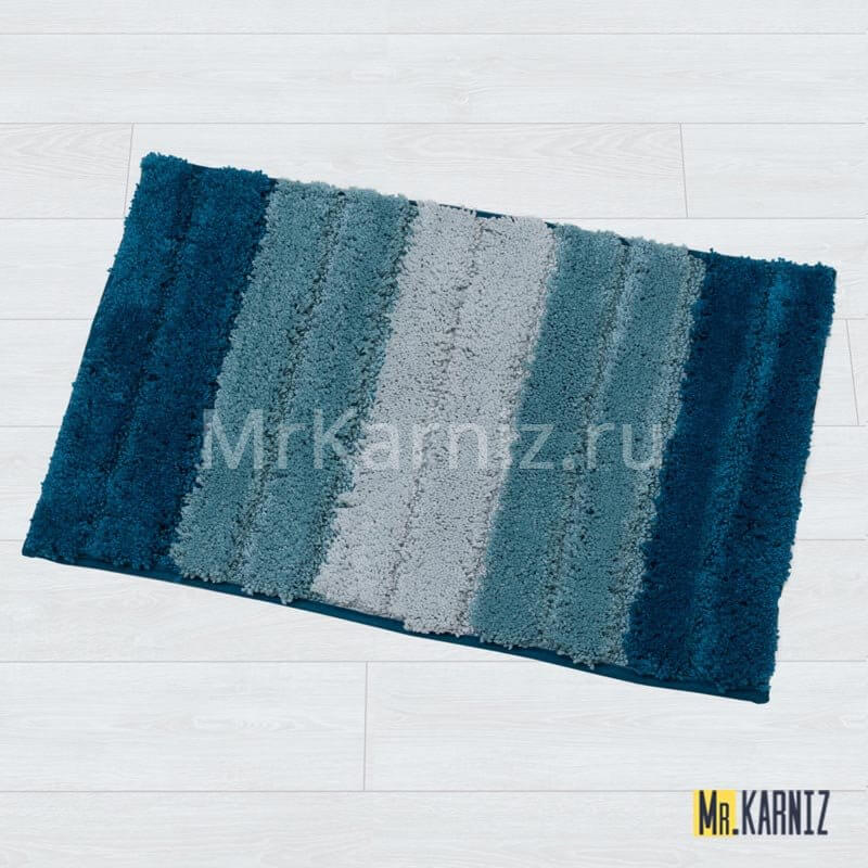 Коврик для ванной Градиент голубой